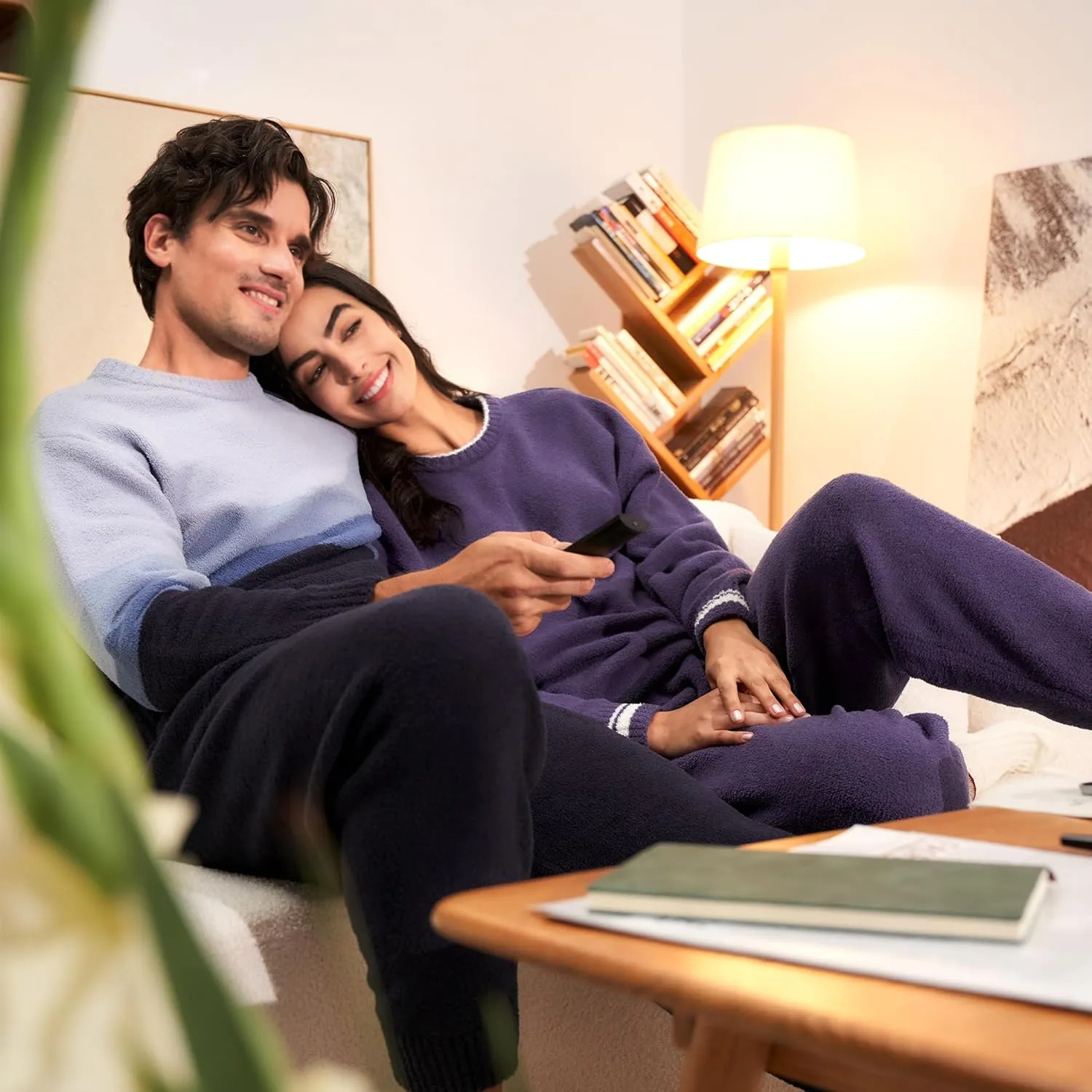 DAVID ARCHY Fleece Pajamas Women Fuzzy Warm Pjs Winter Soft Comfy Lounge Sets Long Sleeve Tops and Pants Sleepwear