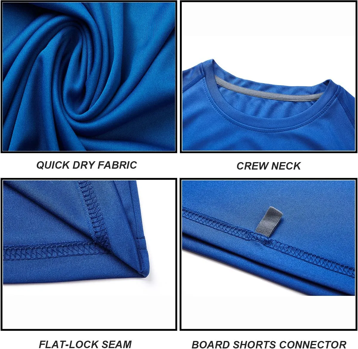 DEVOROPA Youth Boys Rash Guard Toddler Swim Shirts Short Sleeve Sun Shirts Lightweight Quick Dry UPF 50  Kids Surf Swimsuit