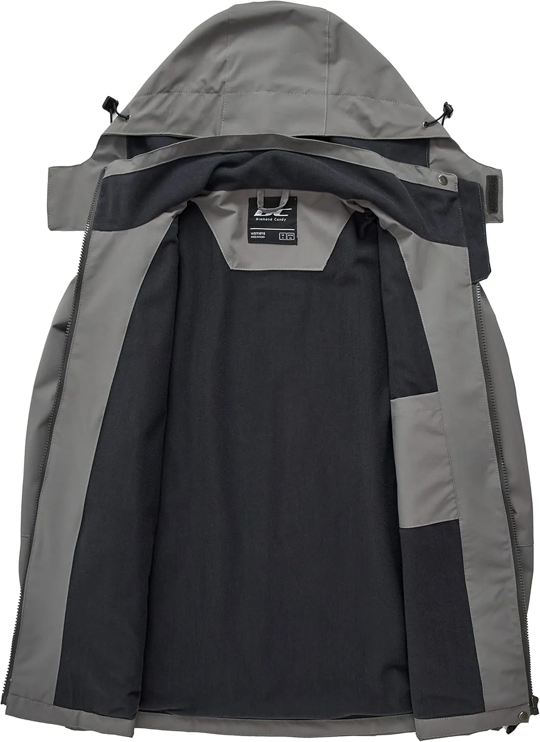 Diamond Candy Women's Waterproof Rain Jacket with Hood Lightweight Outdoors Raincoat