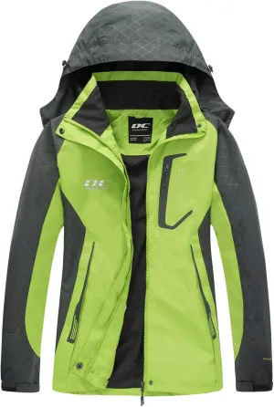 Diamond Candy Women's Waterproof Rain Jacket with Hood Lightweight Outdoors Raincoat