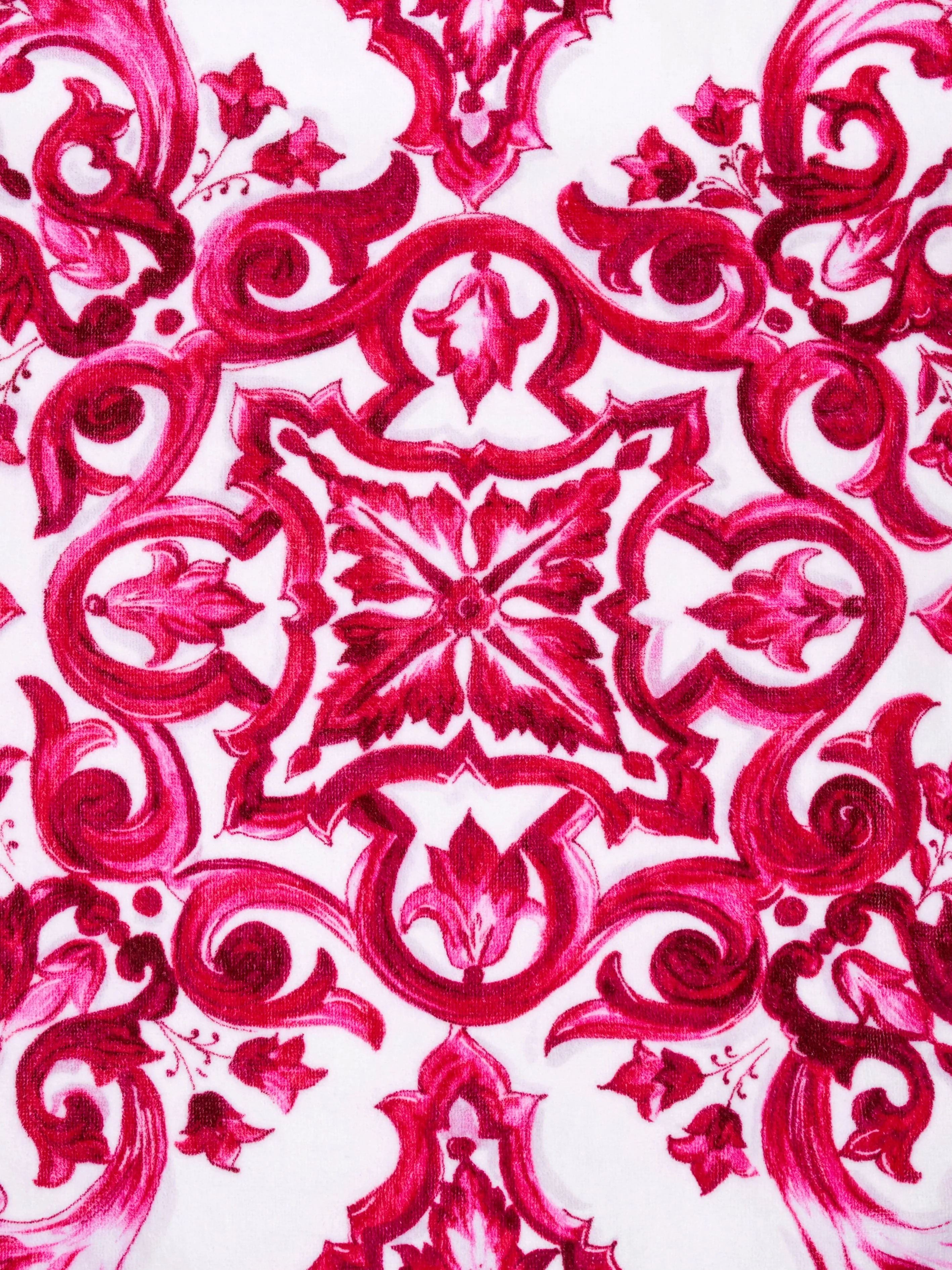 Dolce & Gabbana Girls Majolica Print Towel in Pink