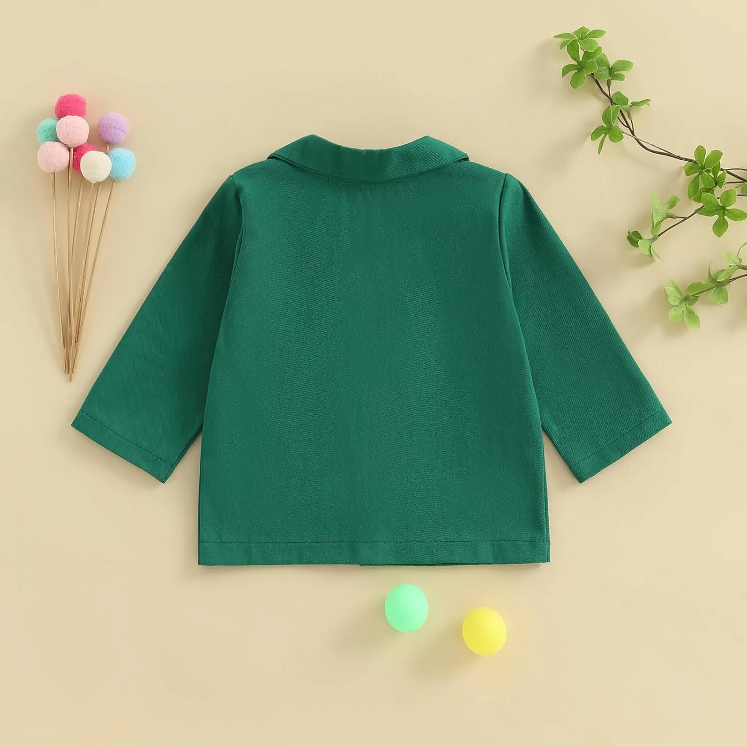 Eadrioss Golf Jacket for Baby Boy Girl First Birthday Outfit Lapel Button Down Green Blazer Coat 1st 2nd Bithday Outfit Gift