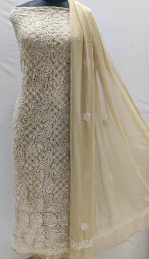 Elegant Light Brown Enchanting Chikankari Symphony Suits