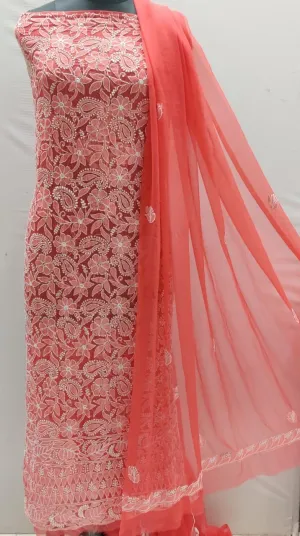 Elegant Red Enchanting Chikankari Symphony Suits