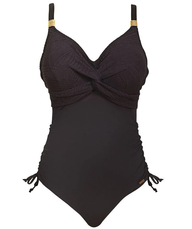 Fantasie Swim Ottawa Underwired Twist Front One Piece Swimsuit - Black