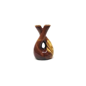 Five Star | Ceramic Double Face Flower Vase for Living Room, Bedroom, Dining Table../ Gift Ideas | Glossy Finish (6 inch/Multicolour)..