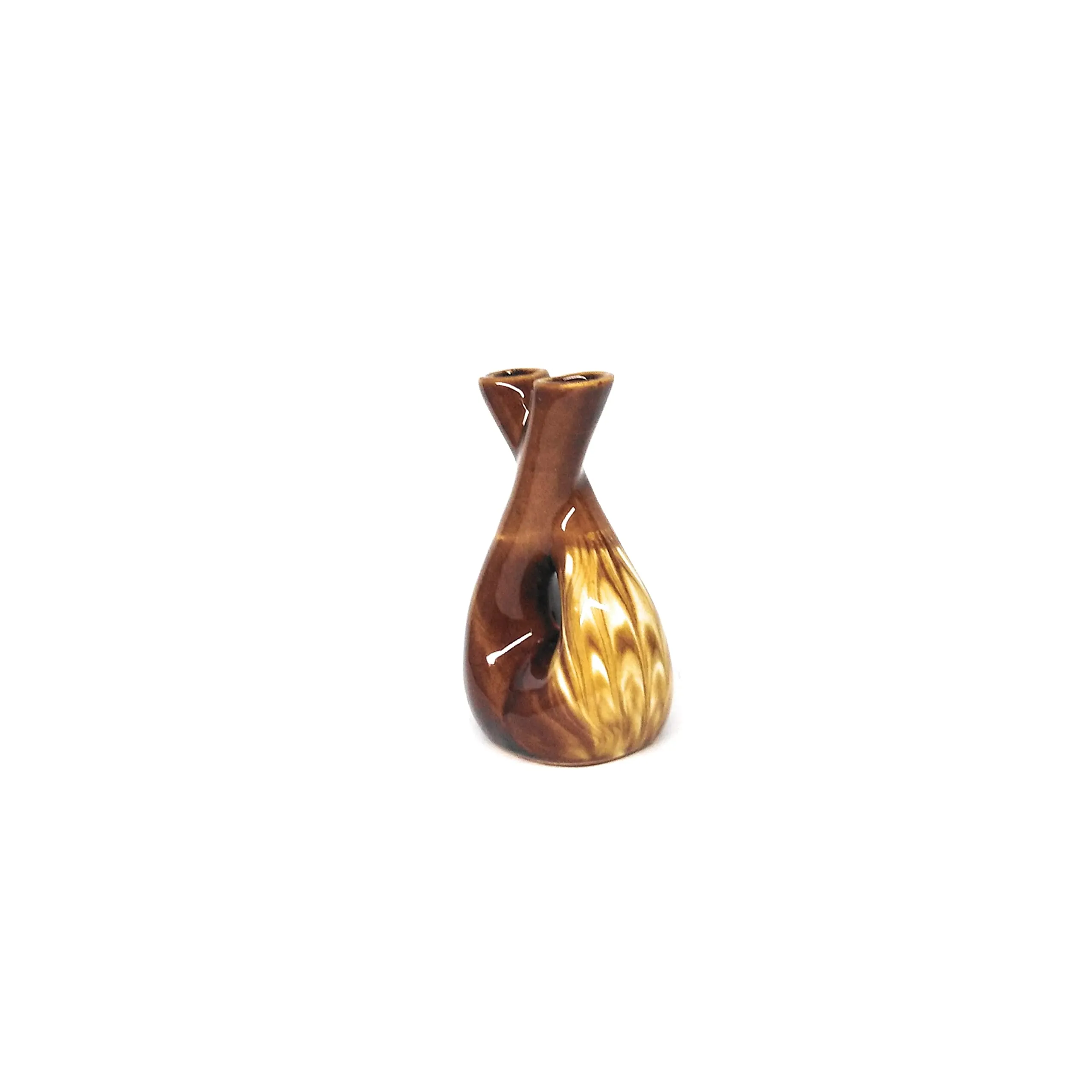 Five Star | Ceramic Double Face Flower Vase for Living Room, Bedroom, Dining Table../ Gift Ideas | Glossy Finish (6 inch/Multicolour)..