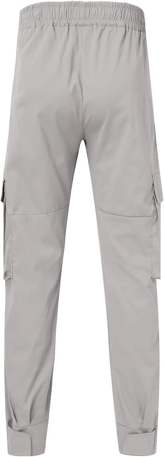 Flowy Pants for Men Casual Fall Pants for Men Men's Slim-Fit Casual Stretch Chino Pant Mens Casual Pants with Pockets