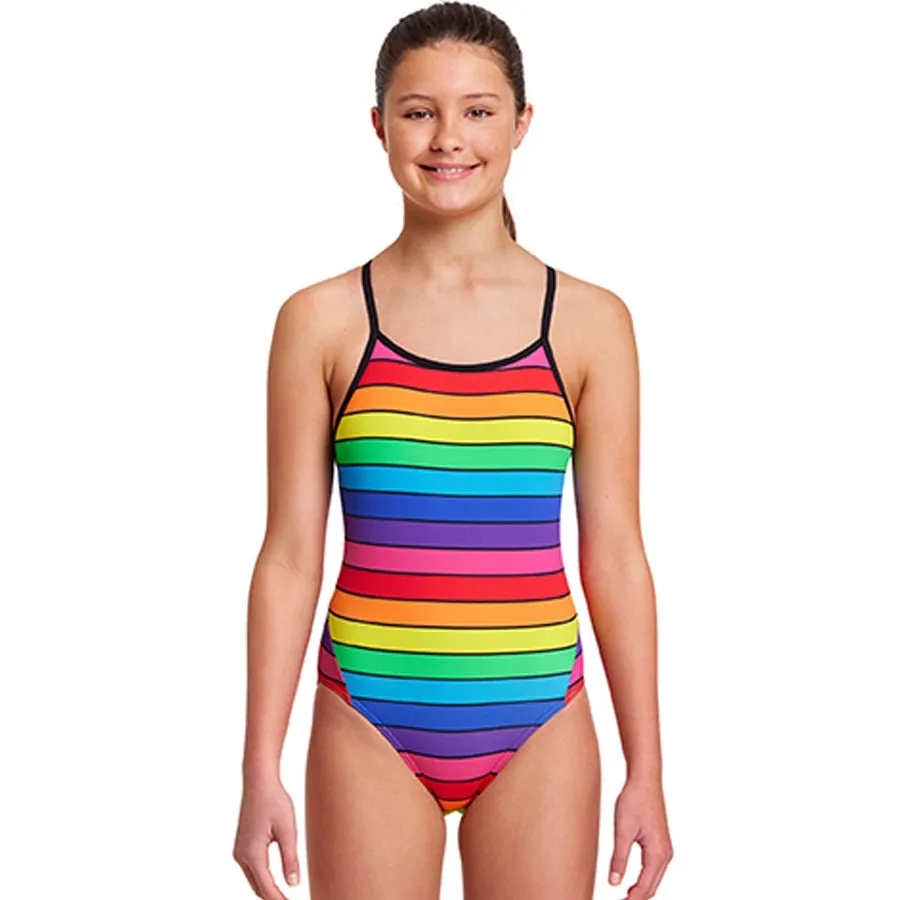 Funkita Girls Diamond Back One Piece FS11G- Rainbow Racer