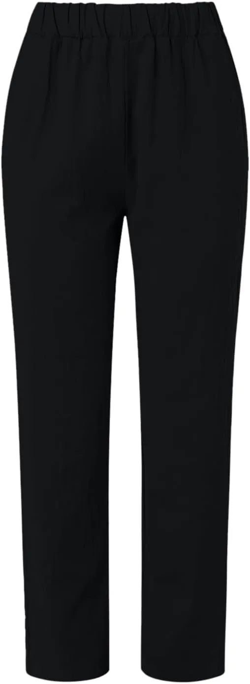 FZYLQY Women's Fashion Linen Pants Elastic Waist Solid Cotton Linen Pants Summer Casual Lounge Beach Trousers with Pockets