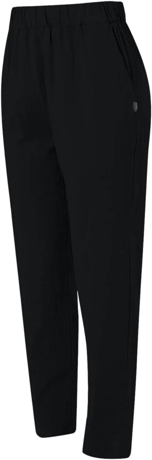 FZYLQY Women's Fashion Linen Pants Elastic Waist Solid Cotton Linen Pants Summer Casual Lounge Beach Trousers with Pockets