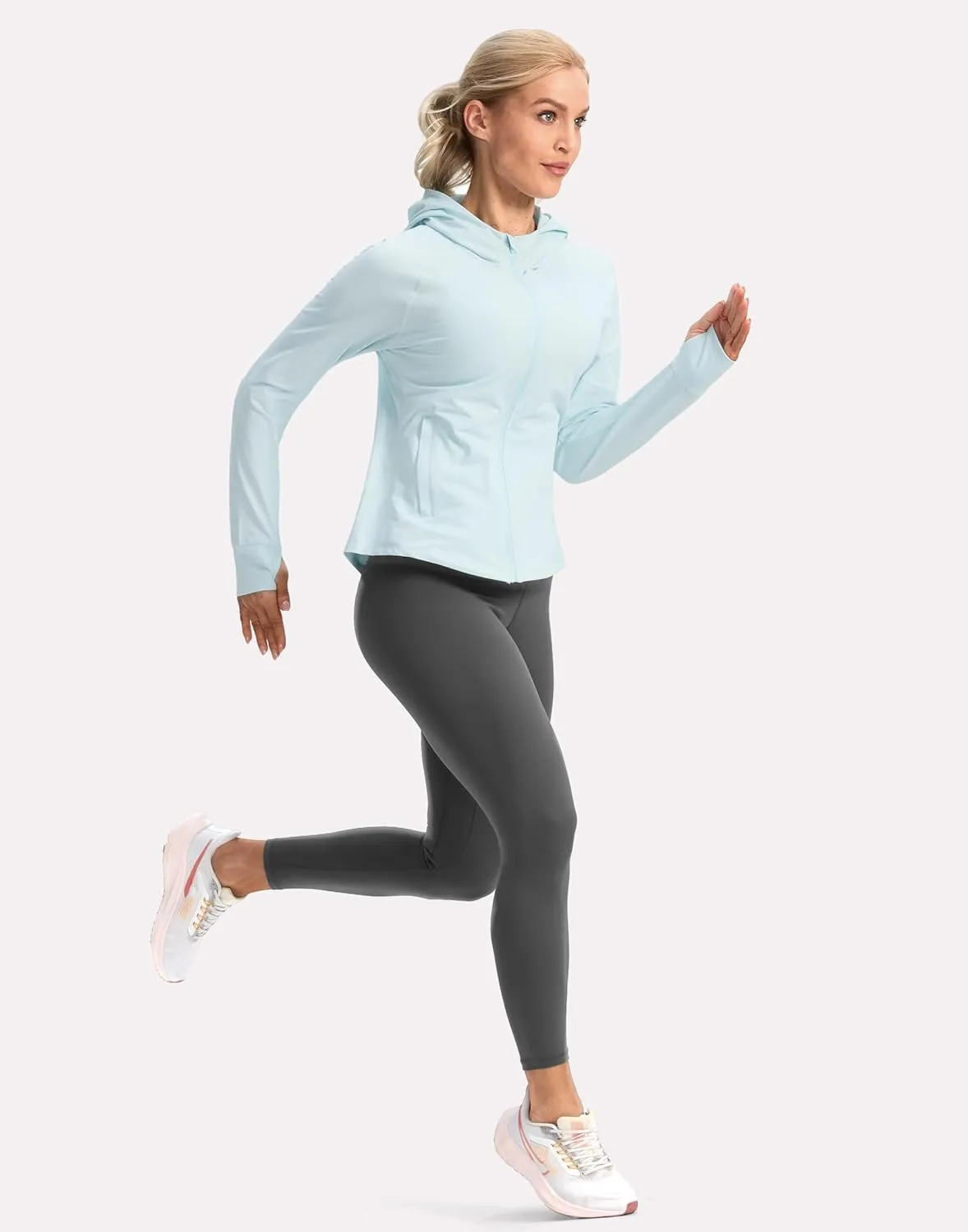 G Gradual Women's UPF 50  Sun Protection Hoodie Jacket Lightweight Zip Up Jackets Long Sleeve Shirts for Women Hiking Outdoor