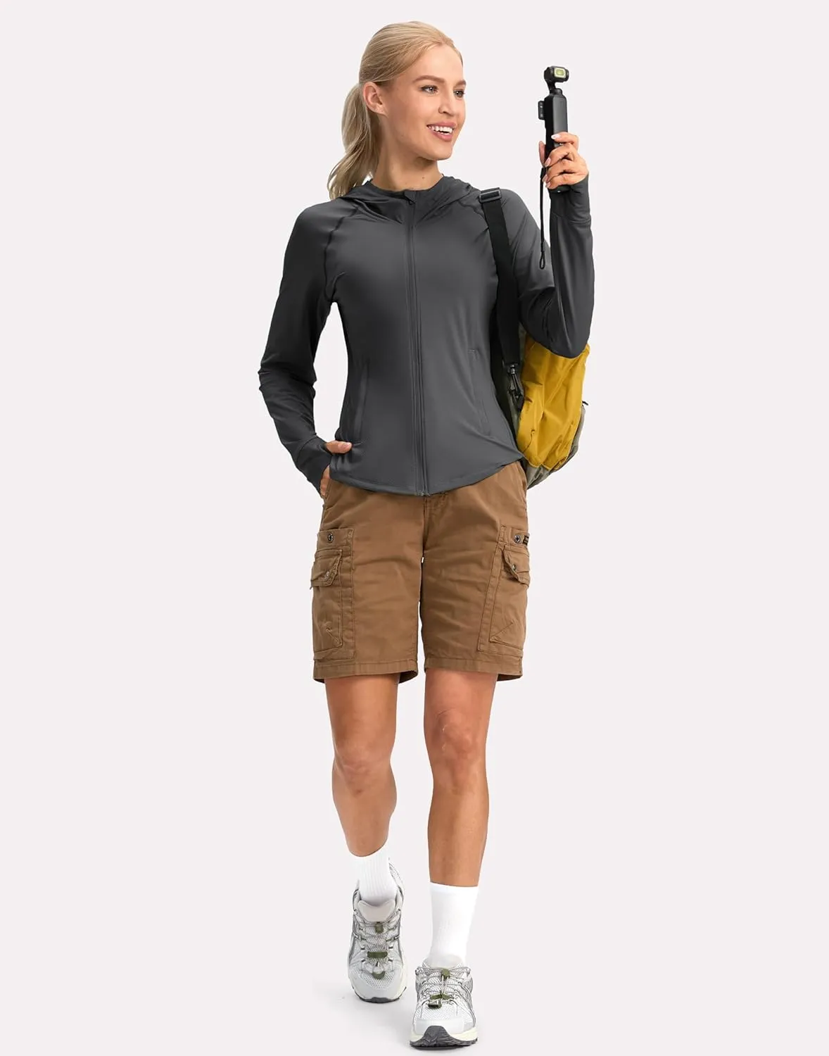 G Gradual Women's UPF 50  Sun Protection Hoodie Jacket Lightweight Zip Up Jackets Long Sleeve Shirts for Women Hiking Outdoor