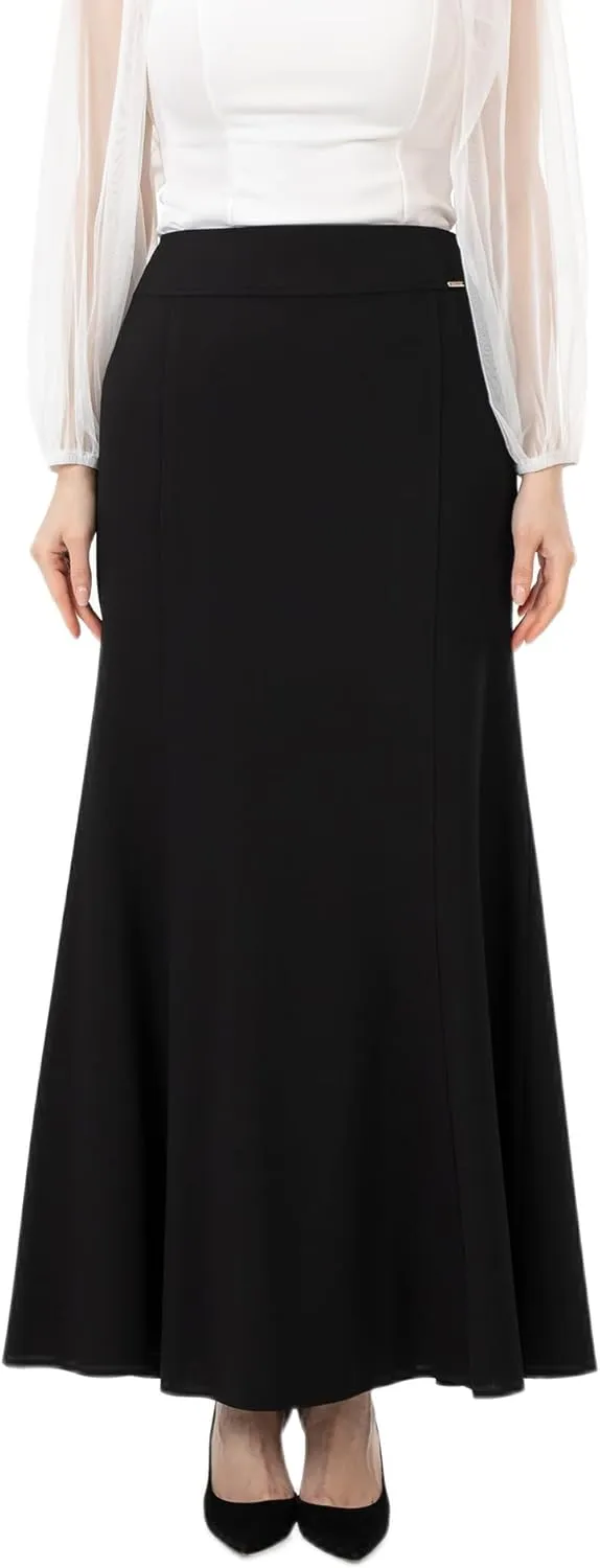 G-Line Fishtail Maxi Skirts for Women, Modest Mermaid Skirt, Long Skirts for Women, Casual High Waist Plus Size Skirt, XS-5XL