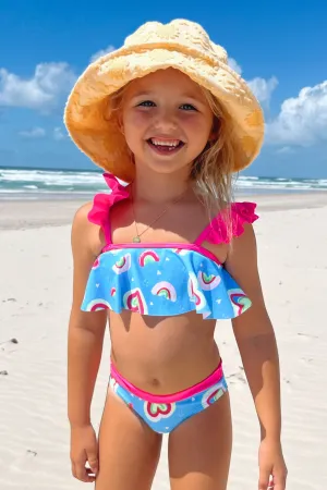 Girls Banded Ruffled & Standard waist Bikini Set
