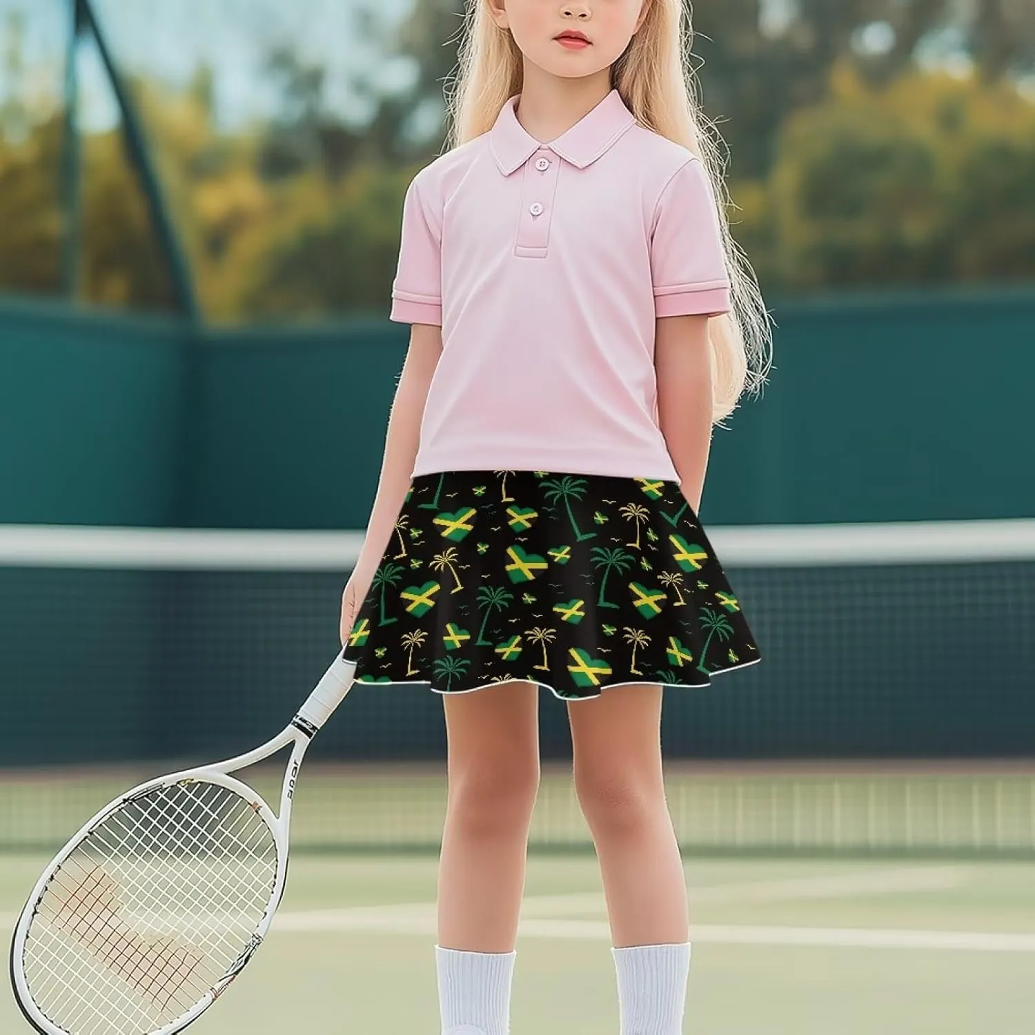 Girls Tennis Skirt with Pockets High Waisted Cozy Athletic Skorts Lightweight Trendy Golf Skirts for 5-14 Years