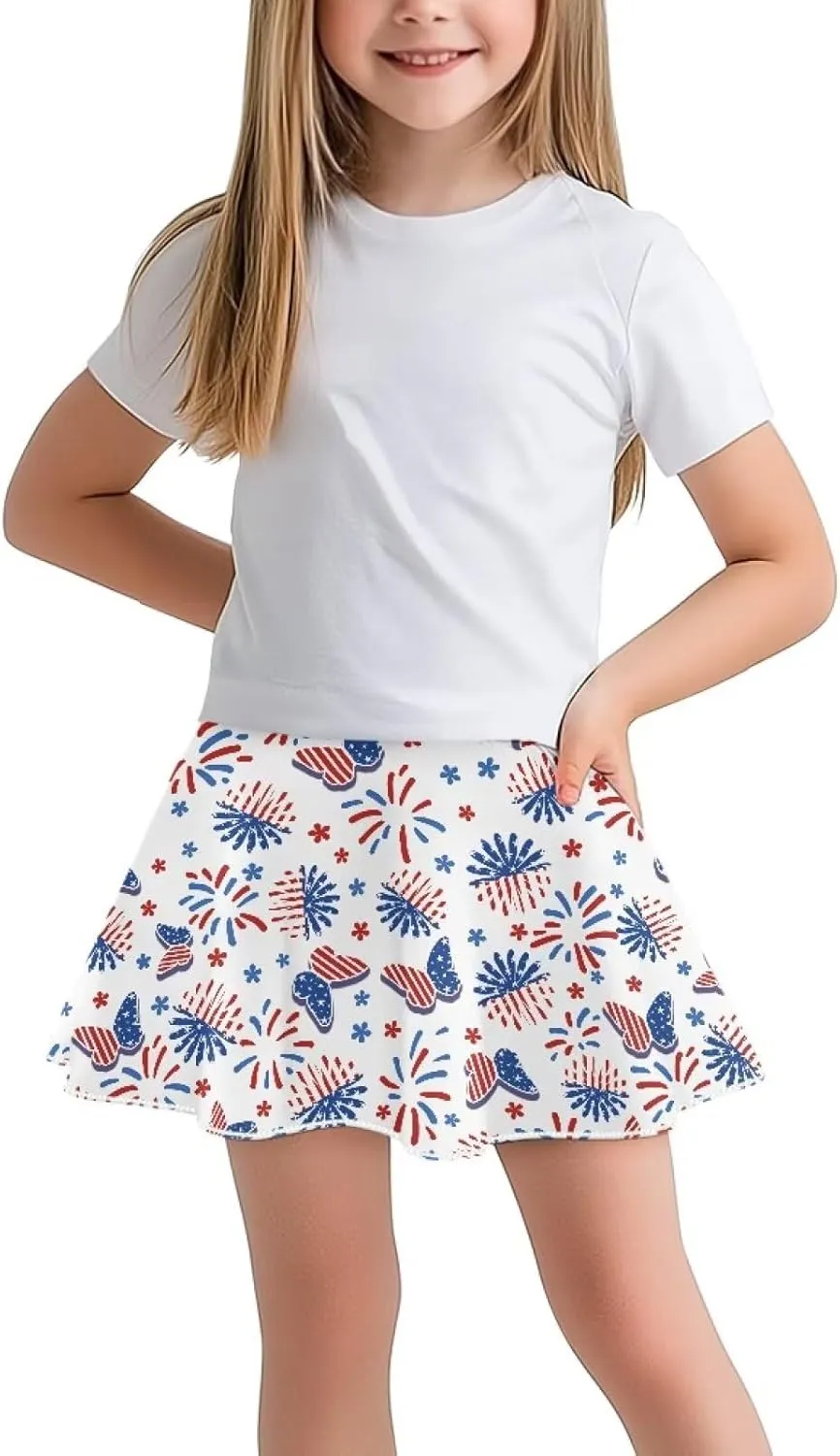 Girls Tennis Skirt with Pockets High Waisted Cozy Athletic Skorts Lightweight Trendy Golf Skirts for 5-14 Years
