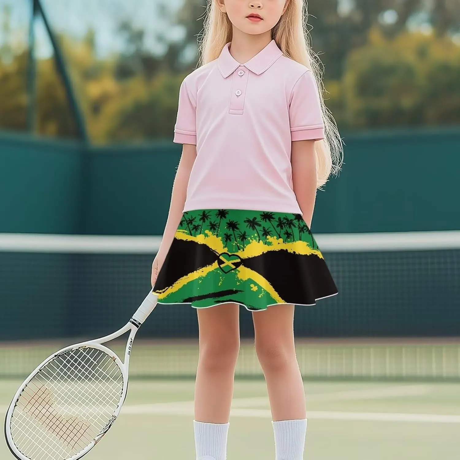 Girls Tennis Skirt with Pockets High Waisted Cozy Athletic Skorts Lightweight Trendy Golf Skirts for 5-14 Years
