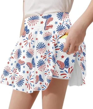Girls Tennis Skirt with Pockets High Waisted Cozy Athletic Skorts Lightweight Trendy Golf Skirts for 5-14 Years