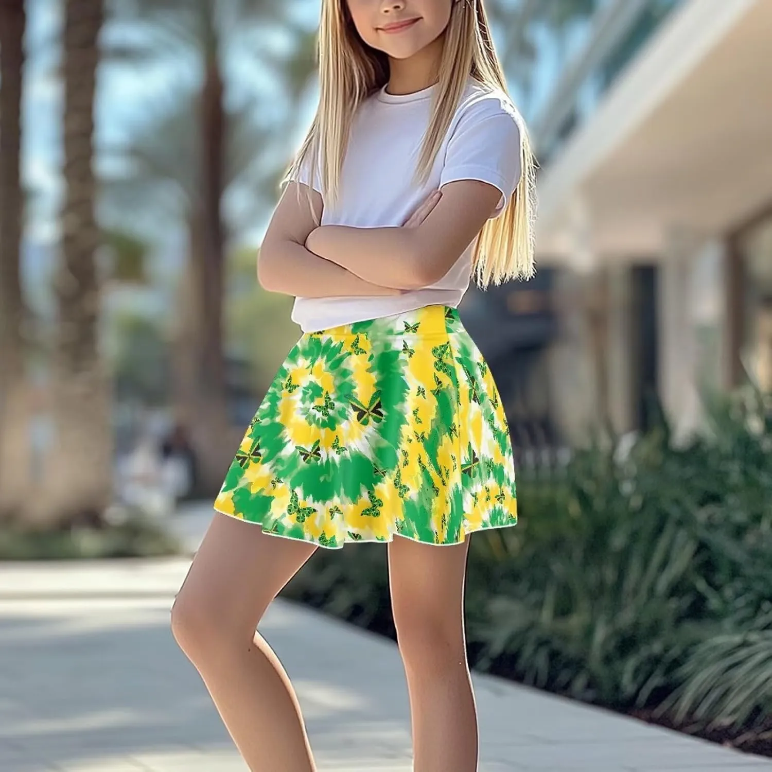Girls Tennis Skirt with Pockets High Waisted Cozy Athletic Skorts Lightweight Trendy Golf Skirts for 5-14 Years