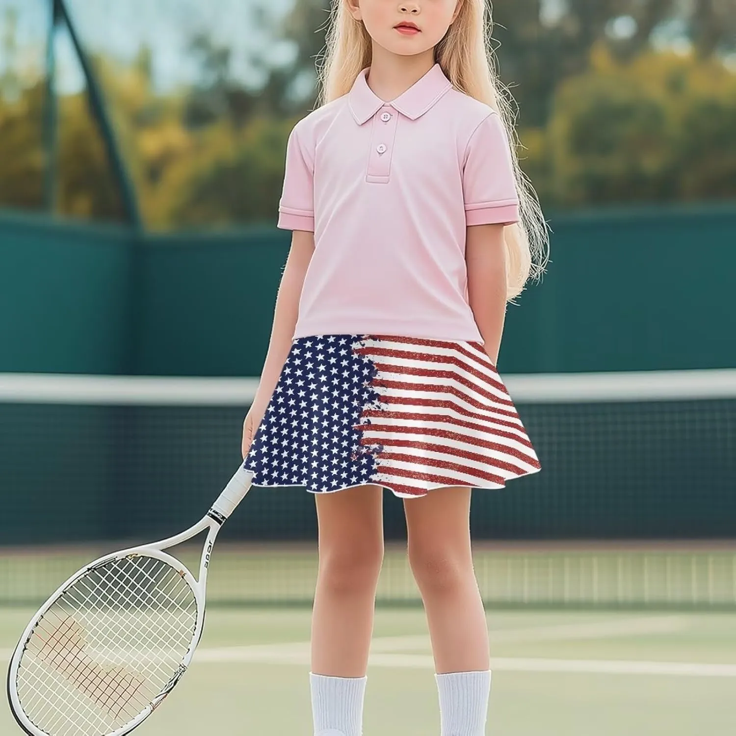 Girls Tennis Skirt with Pockets High Waisted Cozy Athletic Skorts Lightweight Trendy Golf Skirts for 5-14 Years