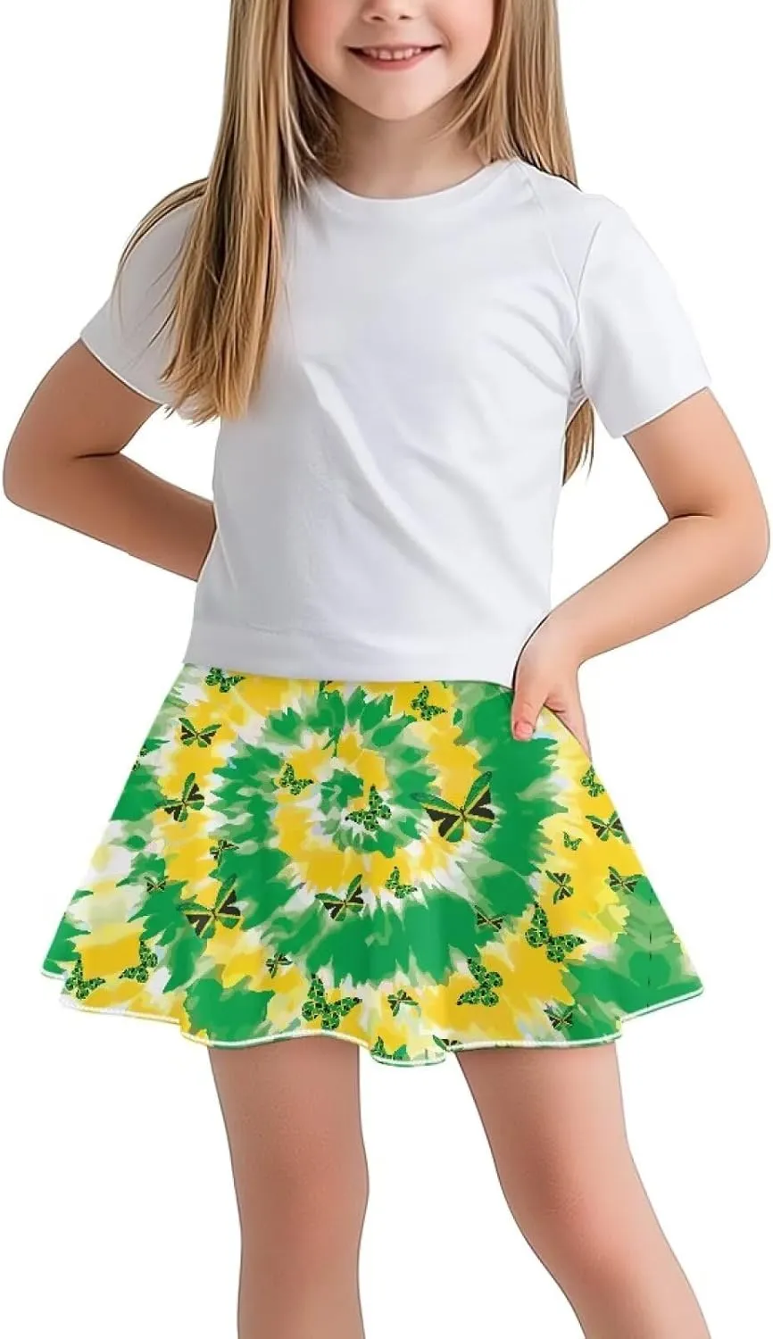 Girls Tennis Skirt with Pockets High Waisted Cozy Athletic Skorts Lightweight Trendy Golf Skirts for 5-14 Years