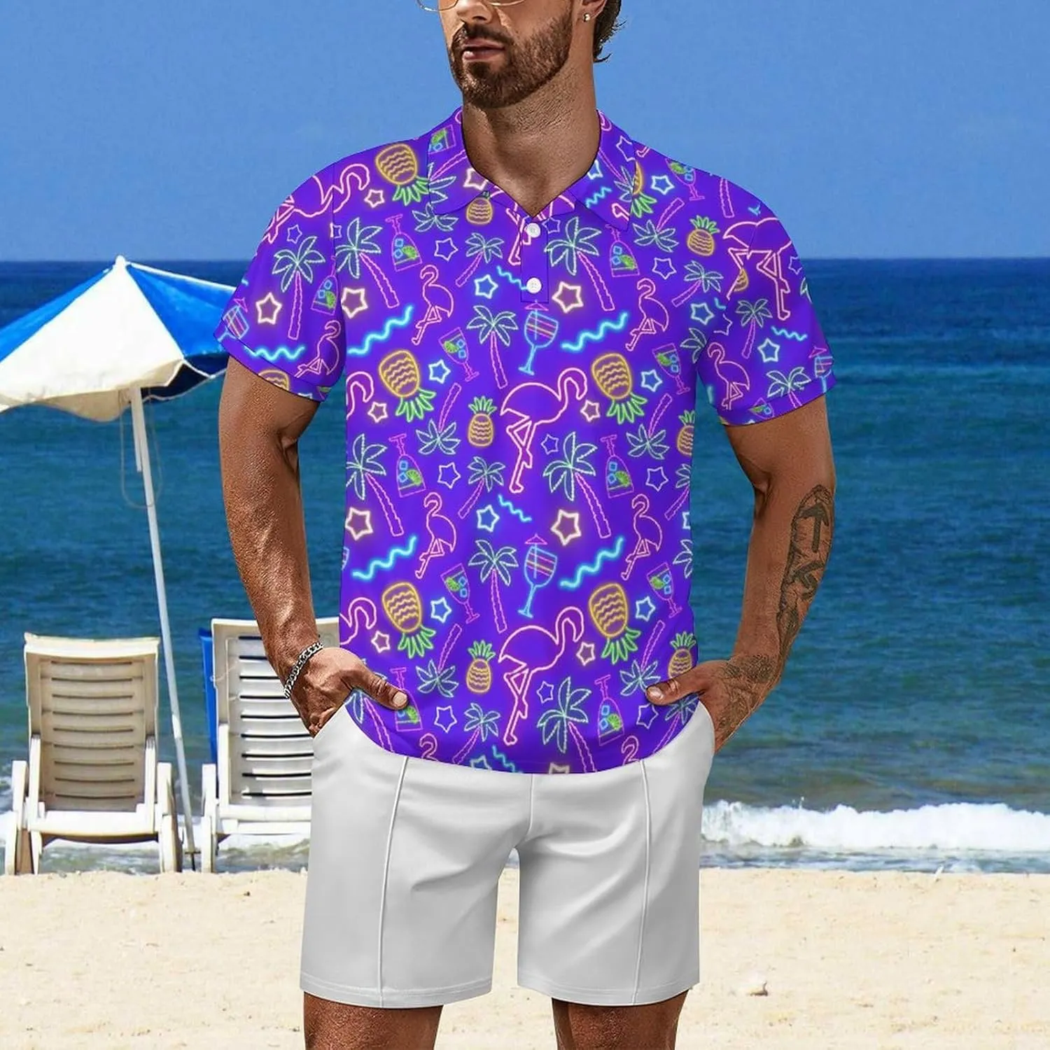 Golf Shirts for Men,Dry Fit Athletic Short Sleeve Polo Shirts,Performance 4 Way Stretch Golf Polos with UPF 50