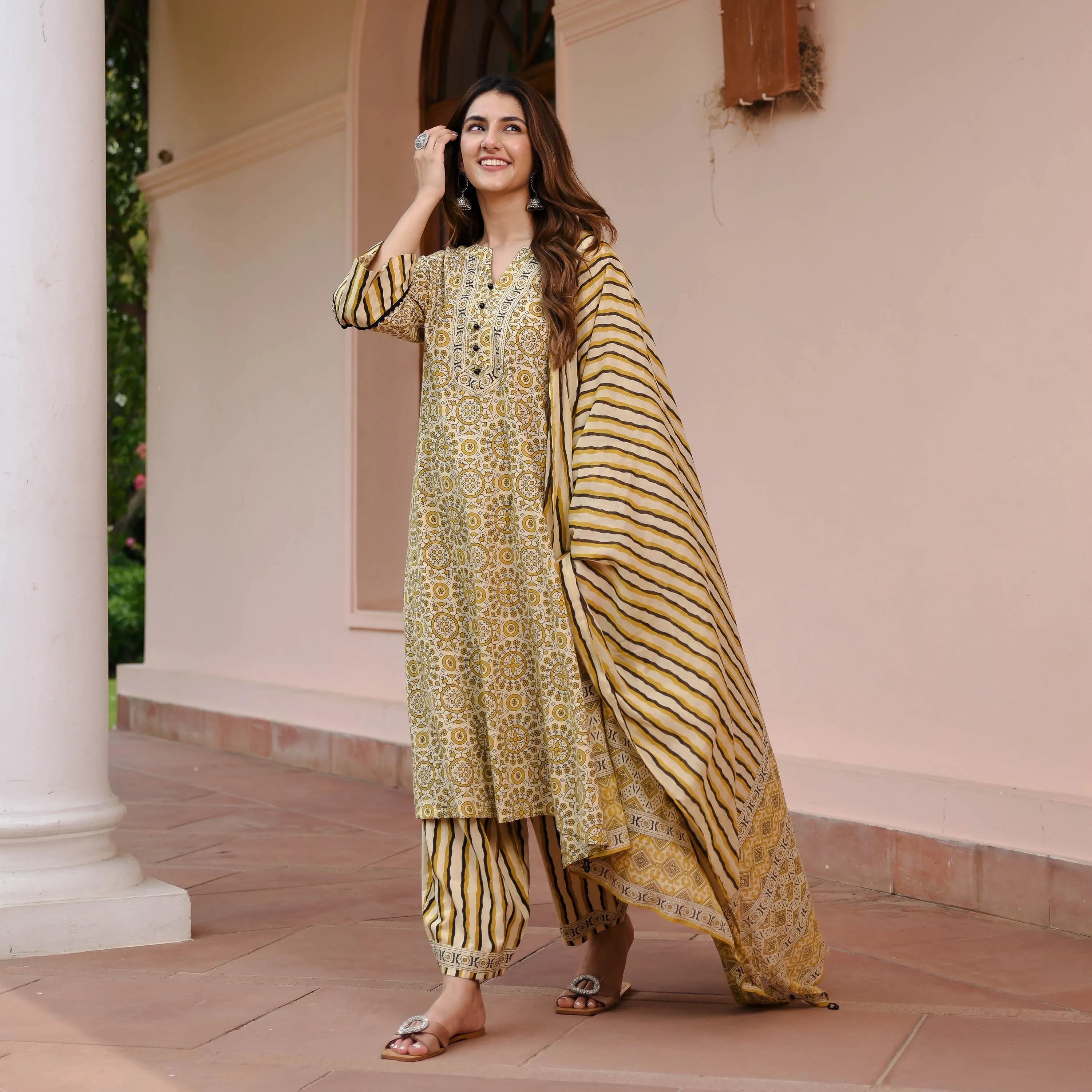 Heritage Handblock Suit Set