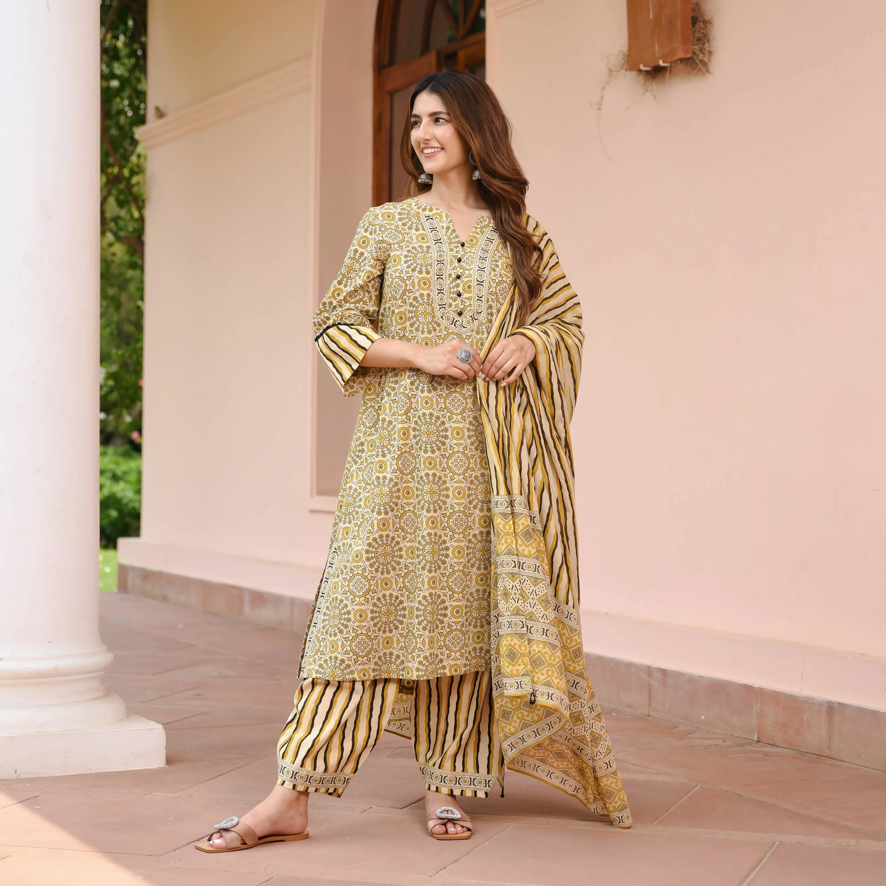 Heritage Handblock Suit Set
