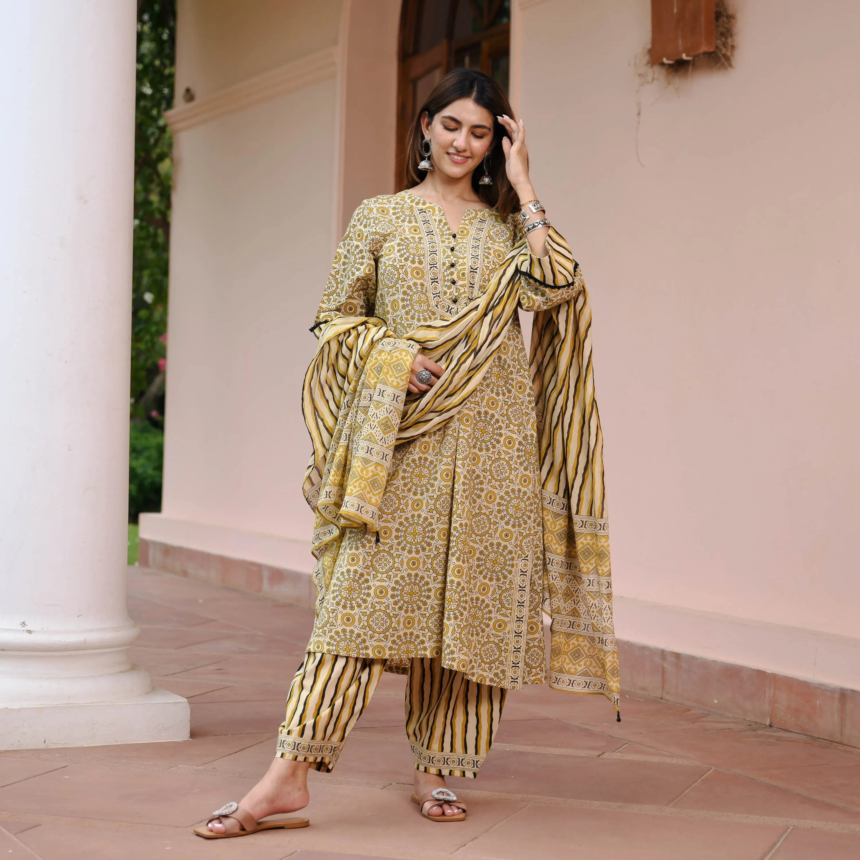 Heritage Handblock Suit Set