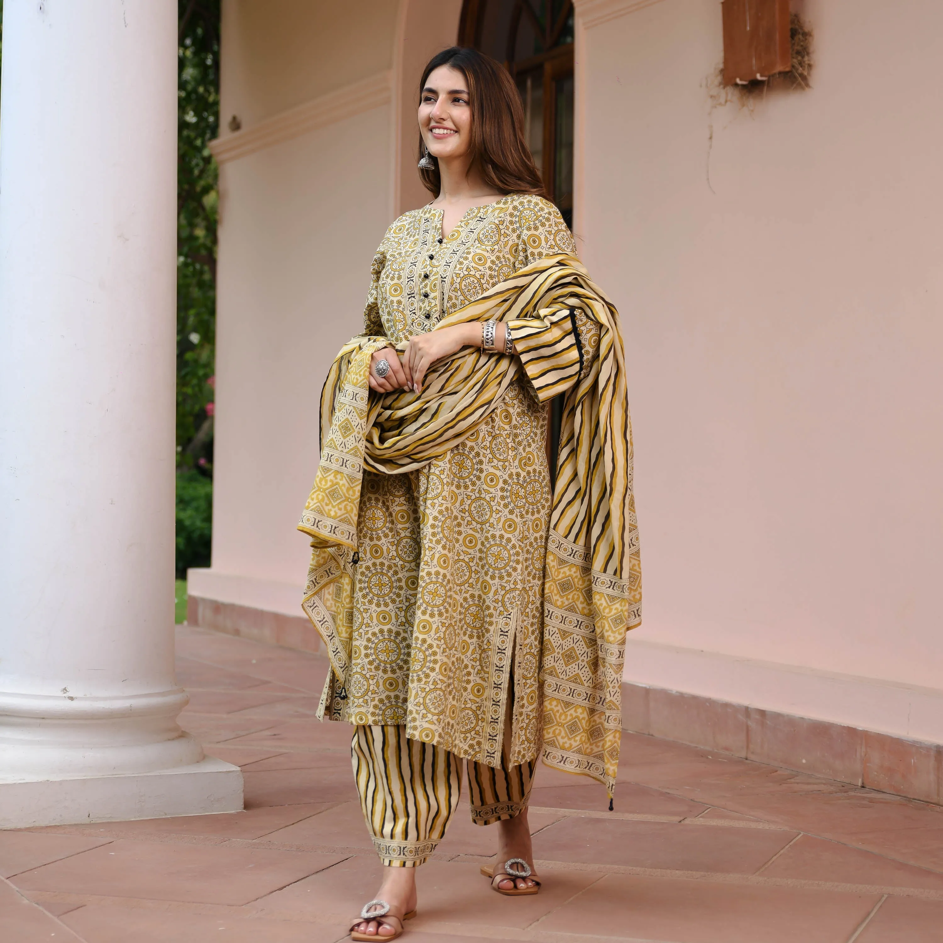 Heritage Handblock Suit Set
