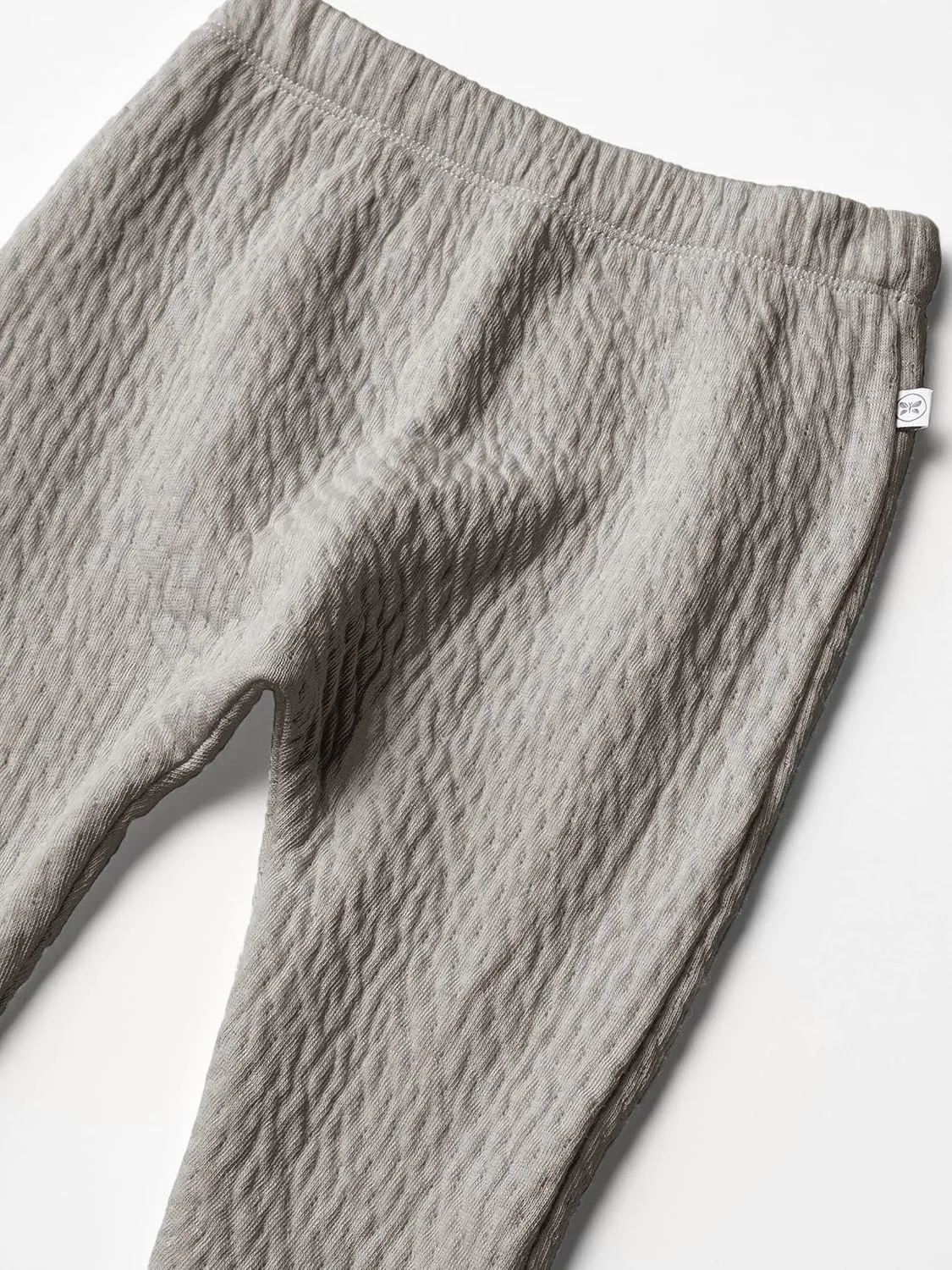 HonestBaby Matelasse Harem Pants Cozy Roomy Fit Pull on Bottoms 100% Organic Cotton for Infant Baby Boys, Girls, Unisex