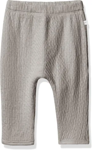 HonestBaby Matelasse Harem Pants Cozy Roomy Fit Pull on Bottoms 100% Organic Cotton for Infant Baby Boys, Girls, Unisex
