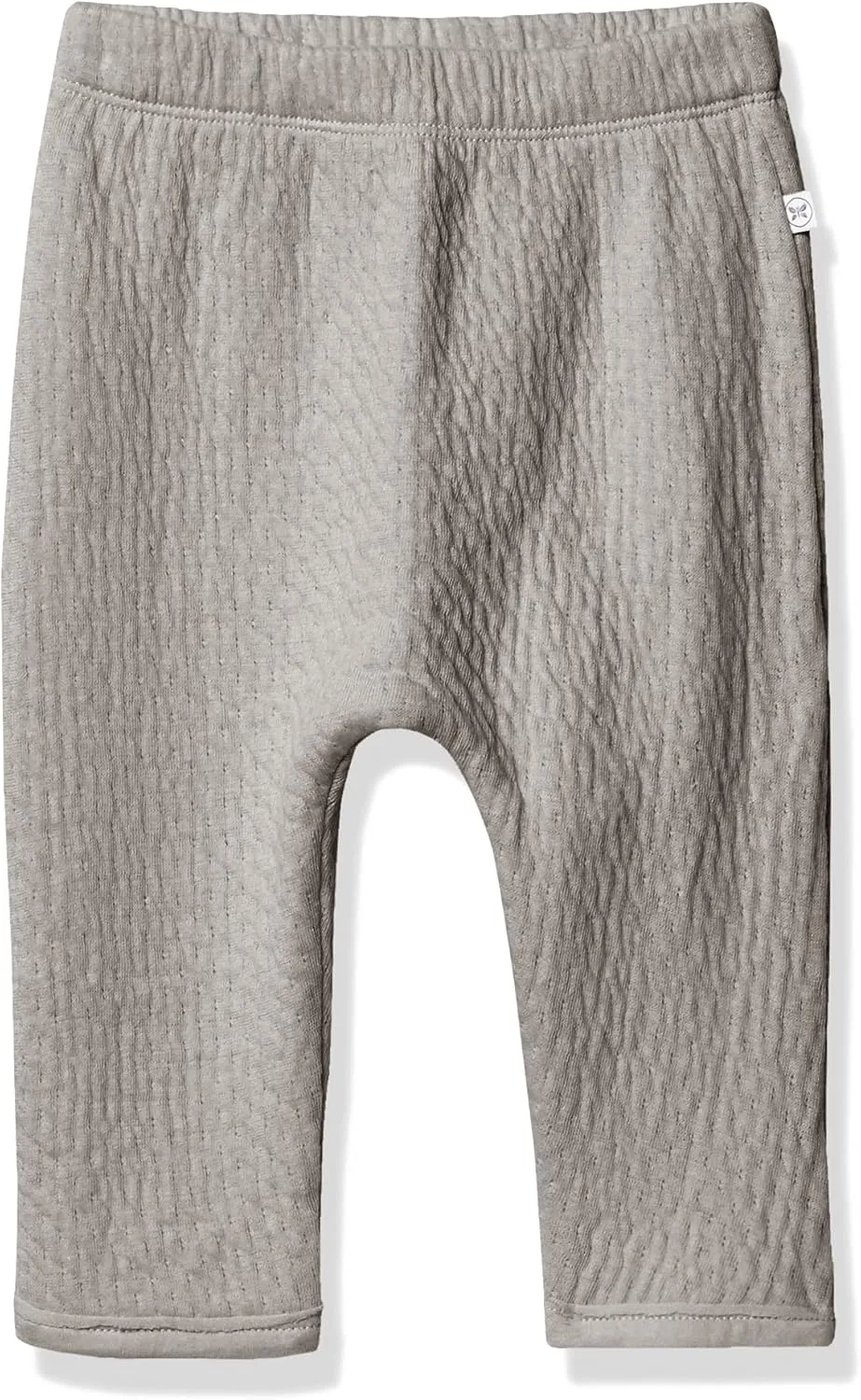 HonestBaby Matelasse Harem Pants Cozy Roomy Fit Pull on Bottoms 100% Organic Cotton for Infant Baby Boys, Girls, Unisex