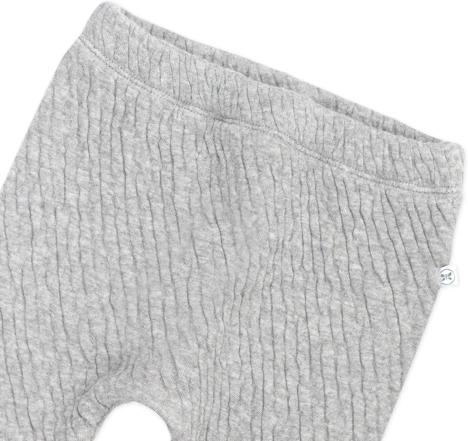 HonestBaby Matelasse Harem Pants Cozy Roomy Fit Pull on Bottoms 100% Organic Cotton for Infant Baby Boys, Girls, Unisex