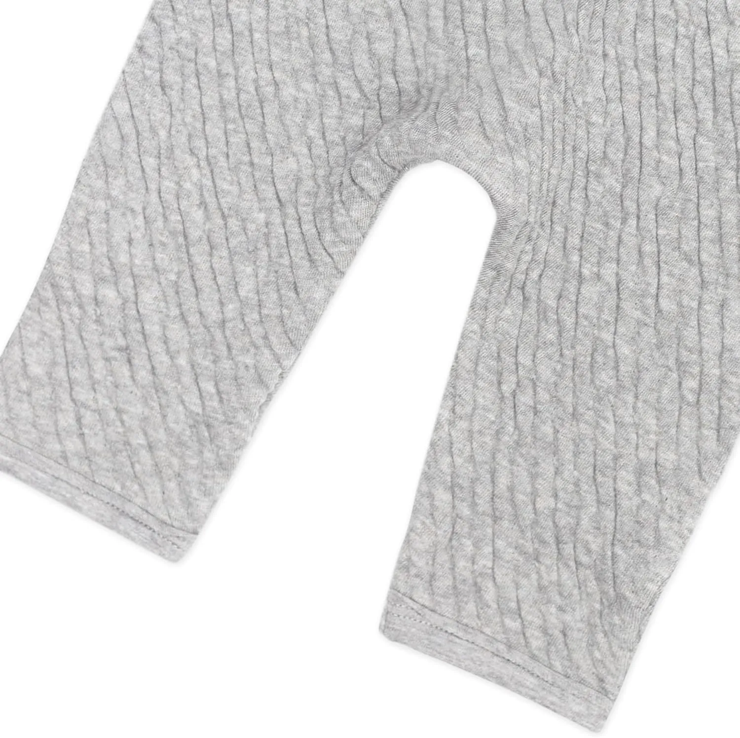 HonestBaby Matelasse Harem Pants Cozy Roomy Fit Pull on Bottoms 100% Organic Cotton for Infant Baby Boys, Girls, Unisex