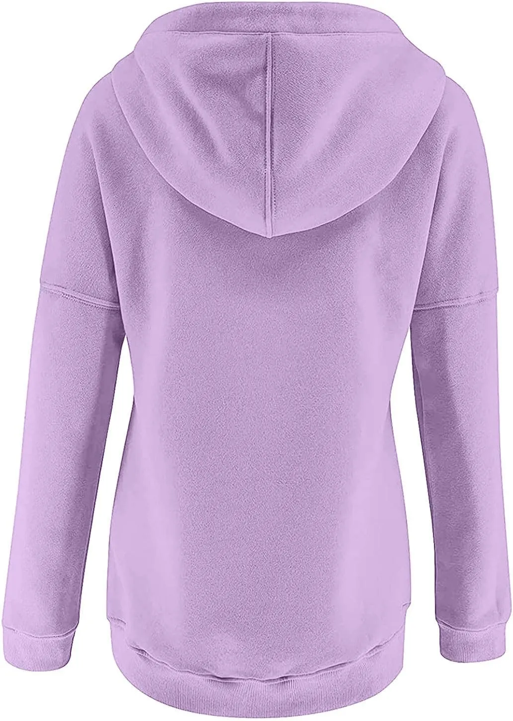 Hoodies For Women Dressy Casual 2024 Solid Basic Button Down Hooded Drawstring Sweatshirt Fall Fashion Pullover Tops