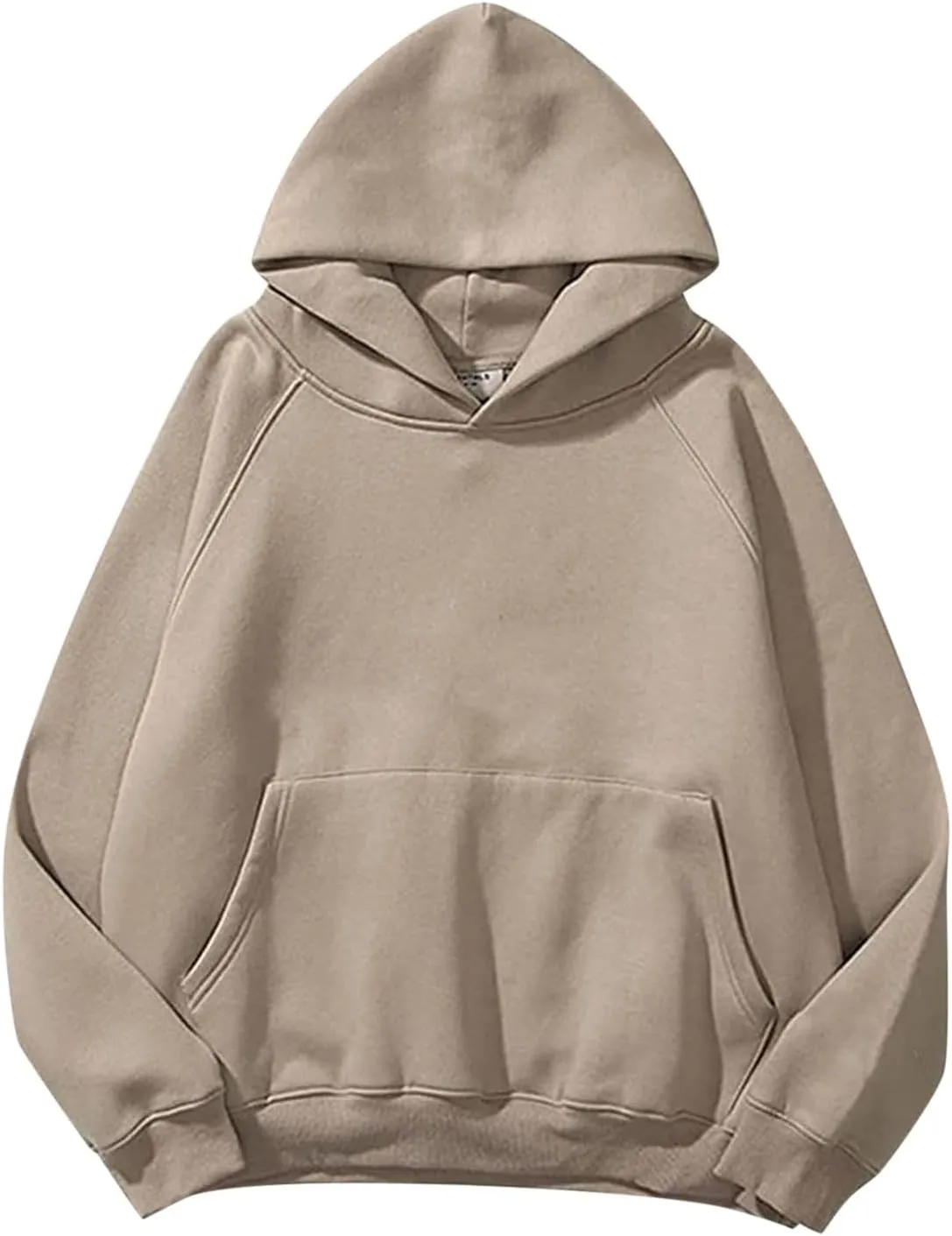 Hoodies for Women Pullover Basic Solid Long Sleeve Crewneck Sweatshirts Teen Girls Oversized Hooded Tops Shirts