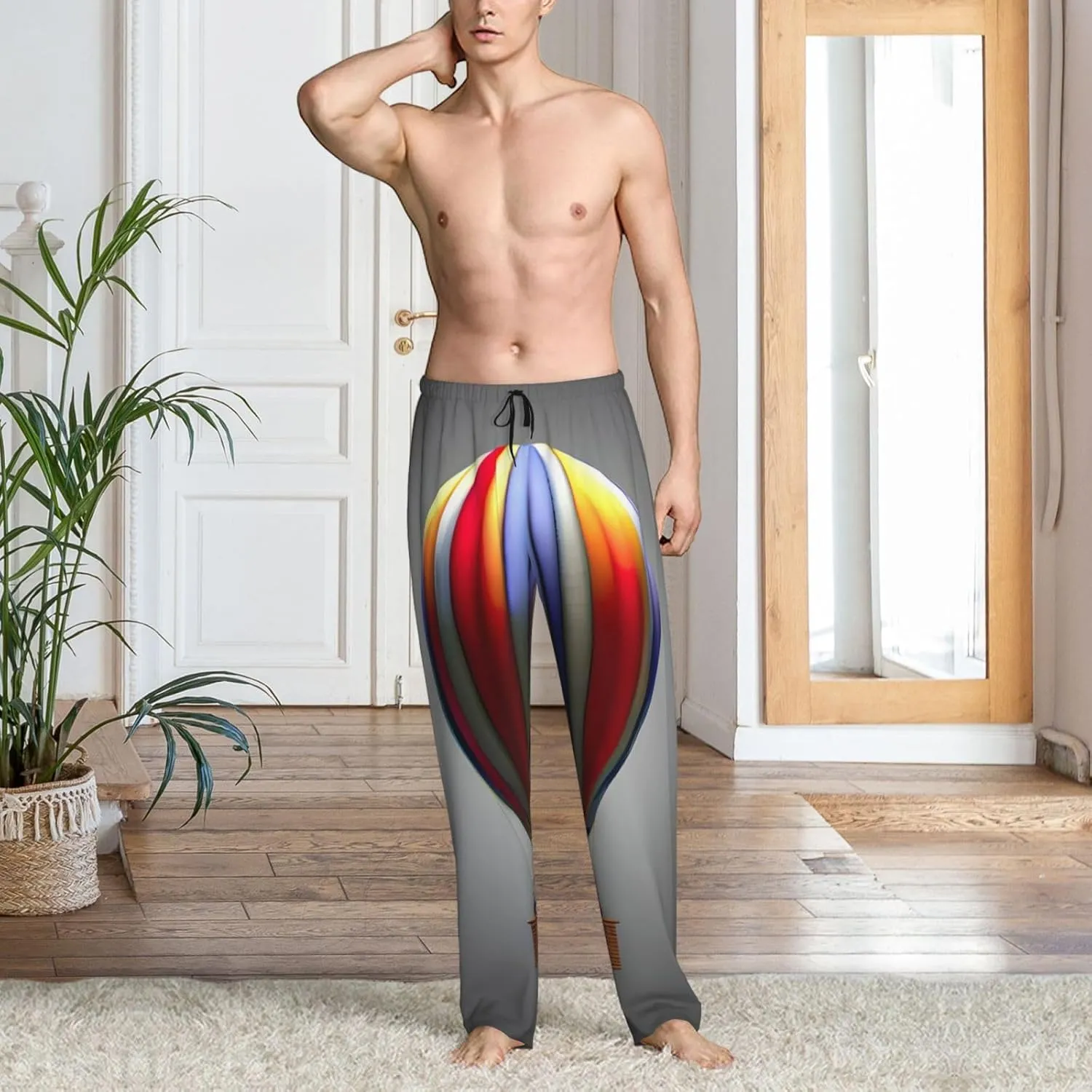 Hot Air Balloon print Pajama Pants Ultra Lightweight Pjs Bottoms Sleepwear Bottom Pants with Pocket Drawstring