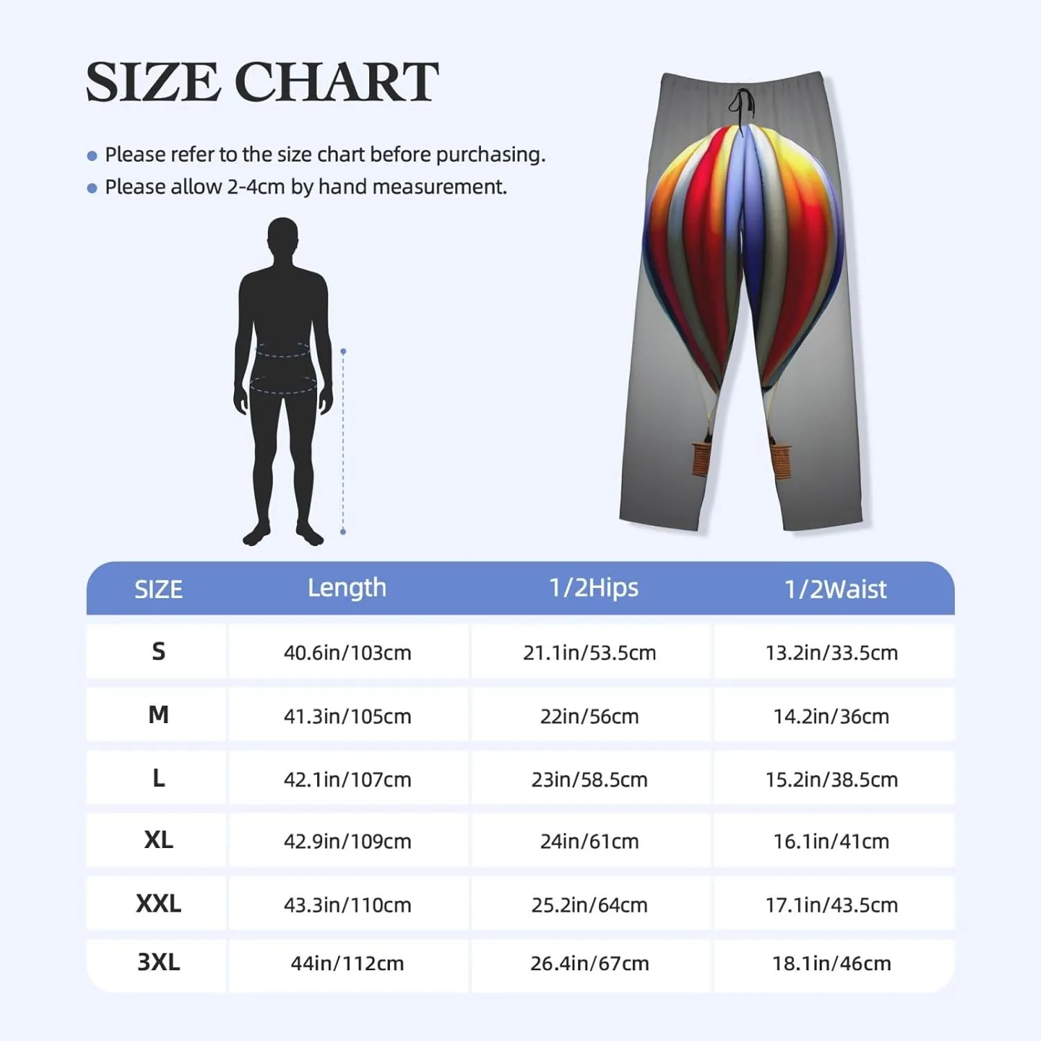 Hot Air Balloon print Pajama Pants Ultra Lightweight Pjs Bottoms Sleepwear Bottom Pants with Pocket Drawstring