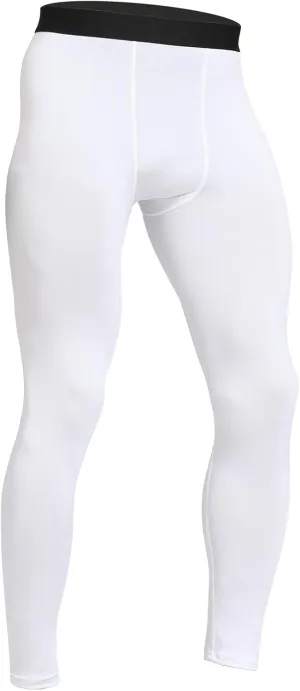 HYCOPROT Men's Compression Pants, Athletic Leggings Baselayer Bottoms Workout Tights for Basketball Running Yoga Gym