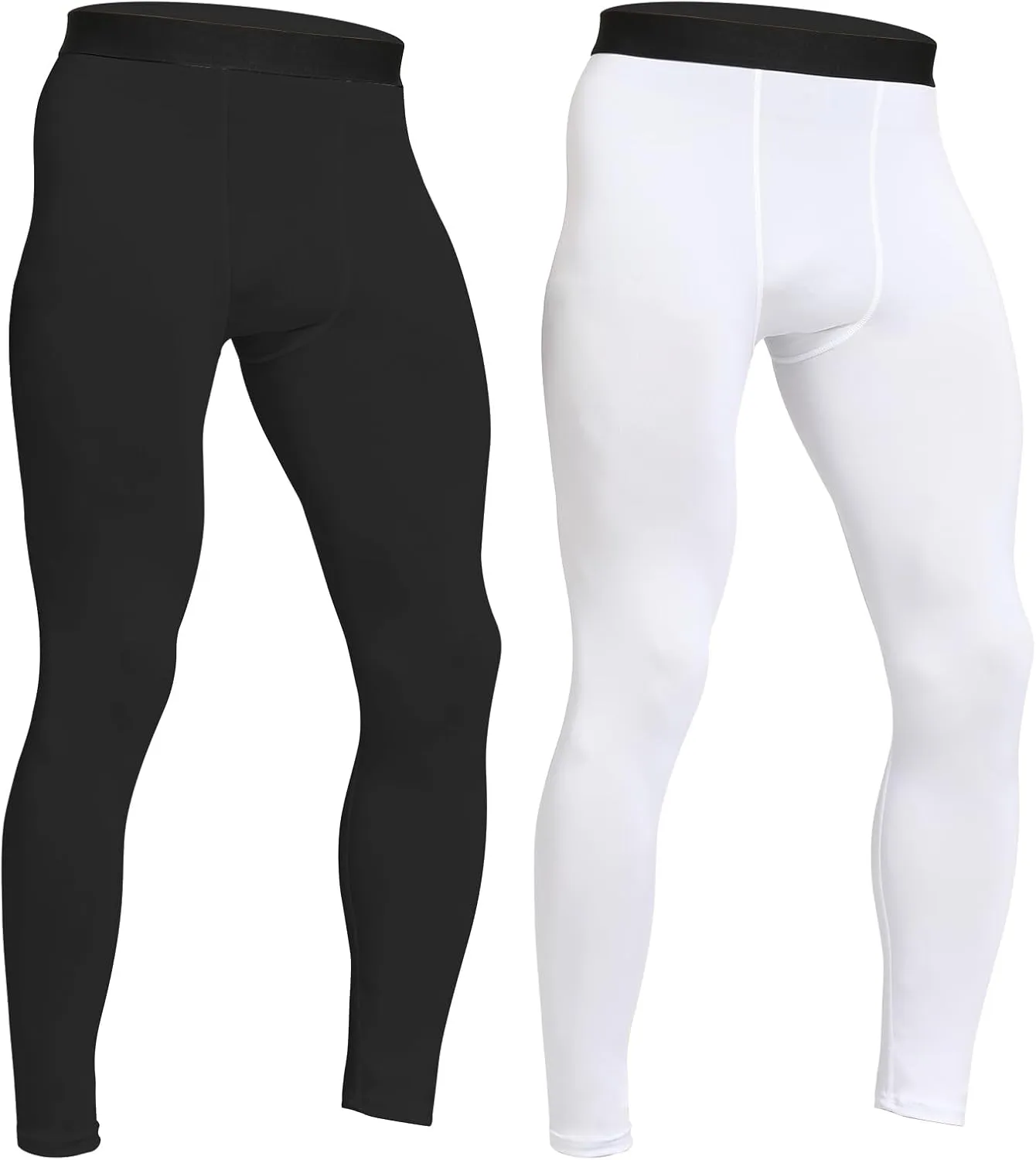HYCOPROT Men's Compression Pants, Athletic Leggings Baselayer Bottoms Workout Tights for Basketball Running Yoga Gym