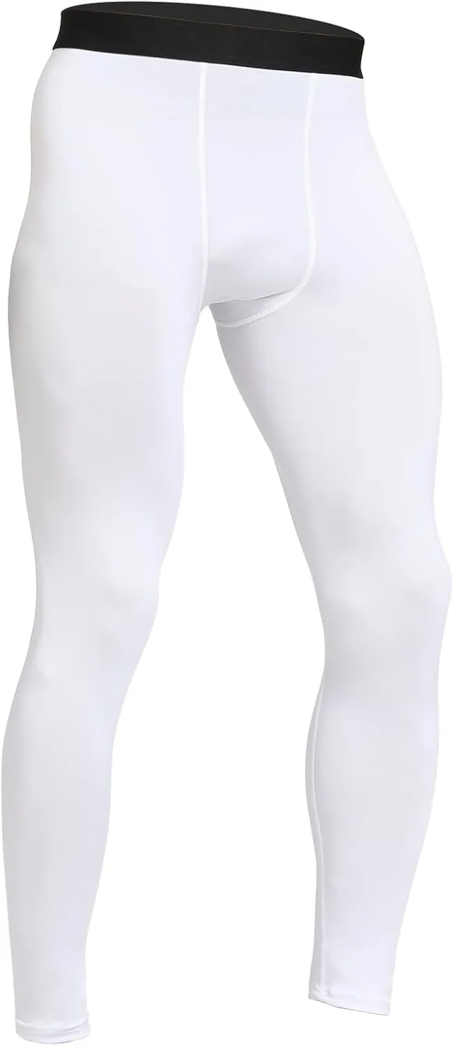 HYCOPROT Men's Compression Pants, Athletic Leggings Baselayer Bottoms Workout Tights for Basketball Running Yoga Gym
