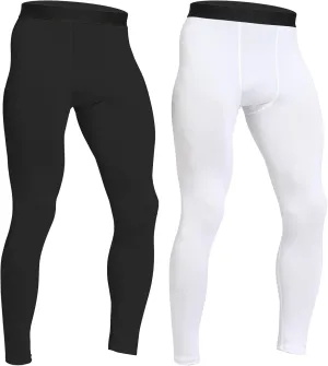 HYCOPROT Men's Compression Pants, Athletic Leggings Baselayer Bottoms Workout Tights for Basketball Running Yoga Gym