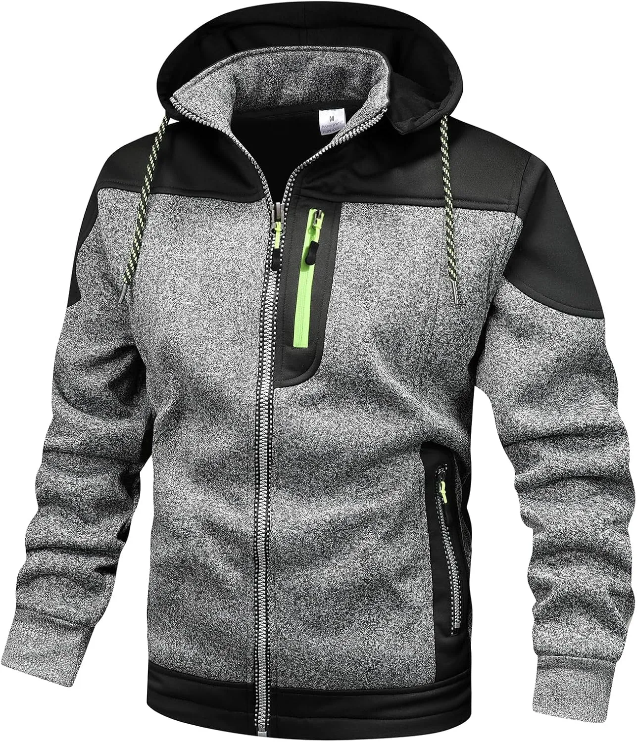 INR Hooded Jacket for Men Lightweight Autumn and Winter Trench Men's Coat Trend Print Baseball Sweatshirt Casual Outdoor Coat