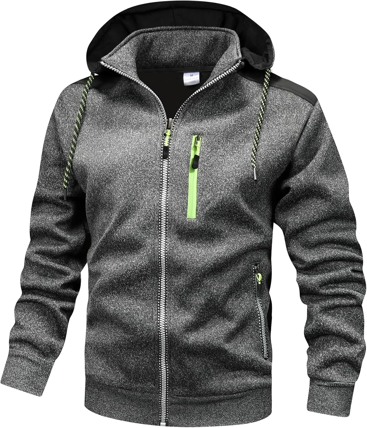 INR Hooded Jacket for Men Lightweight Autumn and Winter Trench Men's Coat Trend Print Baseball Sweatshirt Casual Outdoor Coat