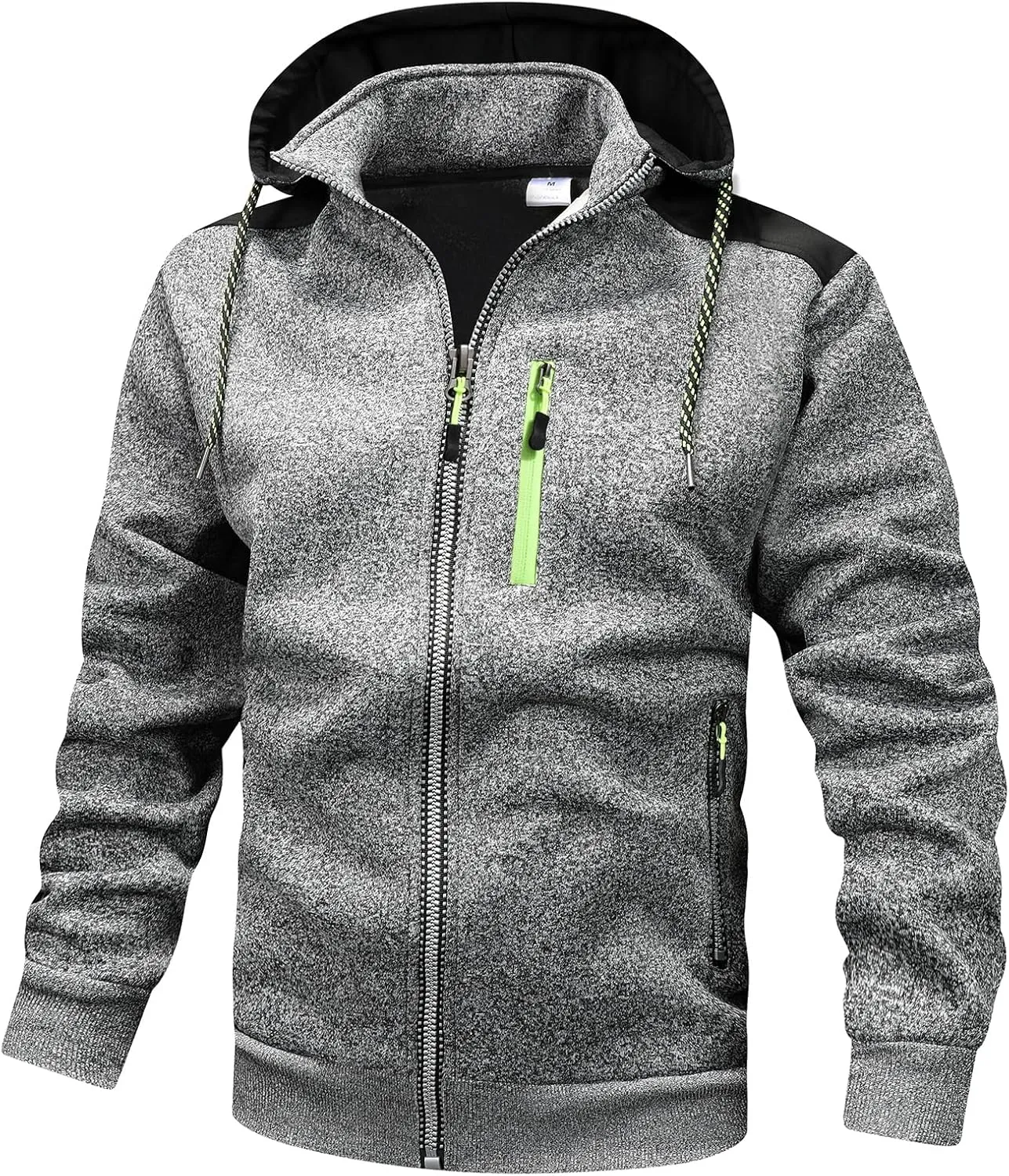 INR Hooded Jacket for Men Lightweight Autumn and Winter Trench Men's Coat Trend Print Baseball Sweatshirt Casual Outdoor Coat