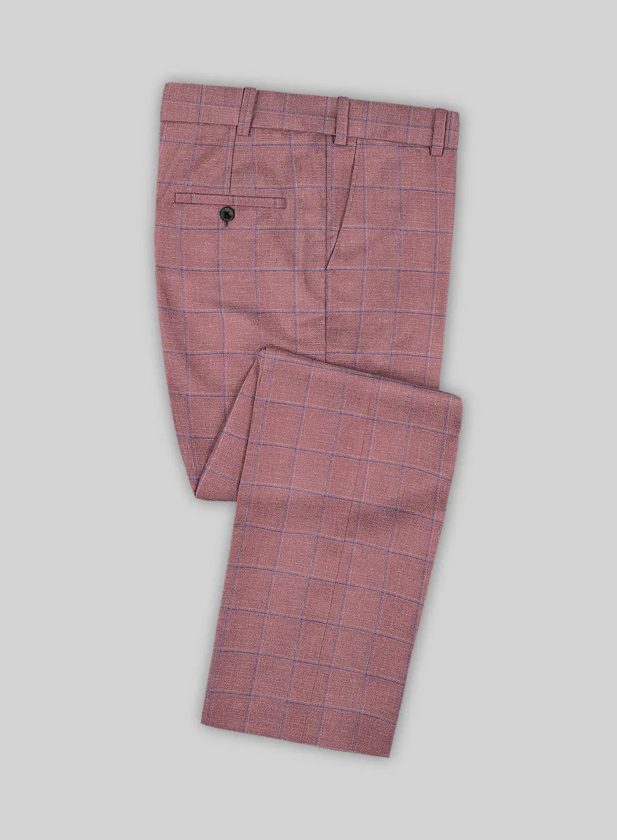 Italian Murano Drope Pink Wool Linen Silk Suit