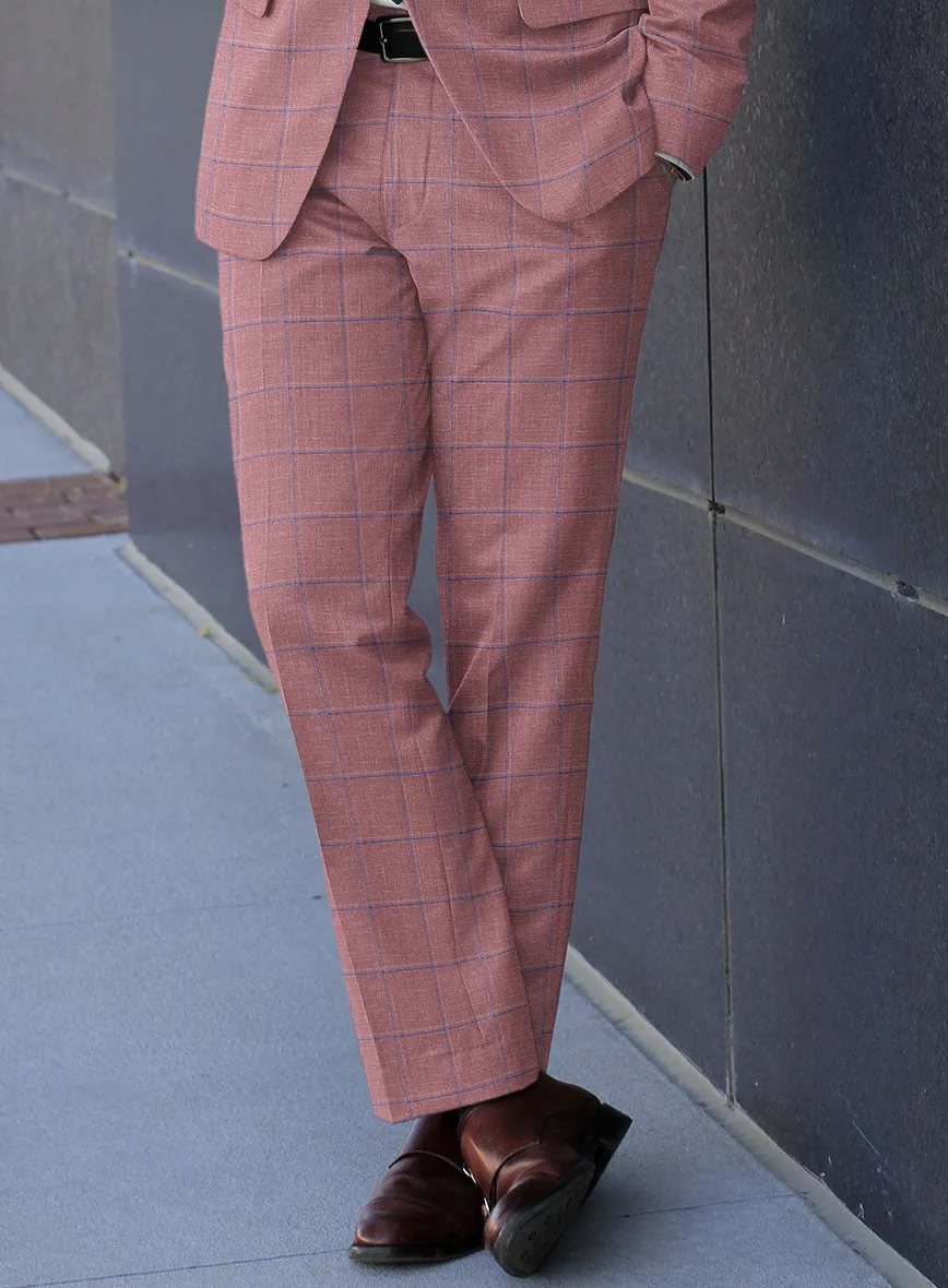 Italian Murano Drope Pink Wool Linen Silk Suit