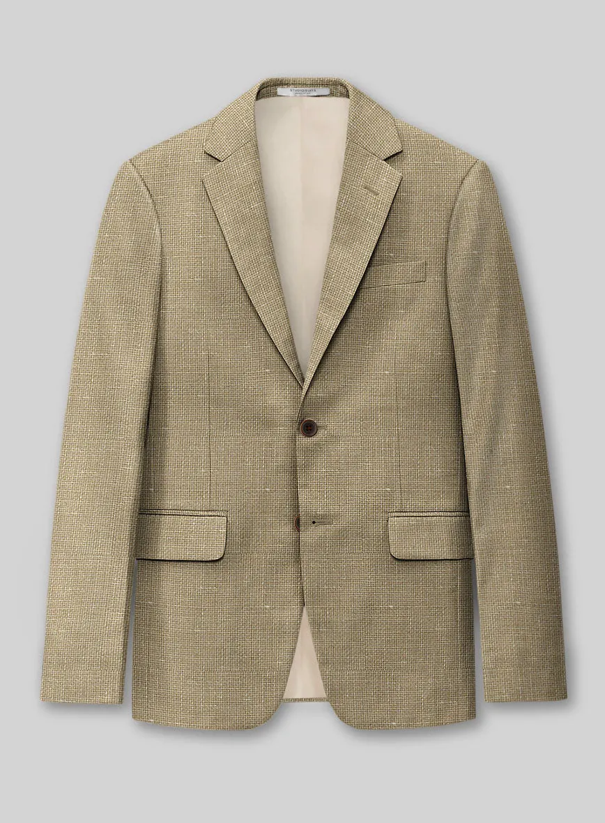 Italian Wool Linen Basket Weave Inol Suit